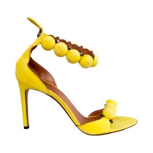 Brand new Alaia Bombe Satin heels in Amber color.